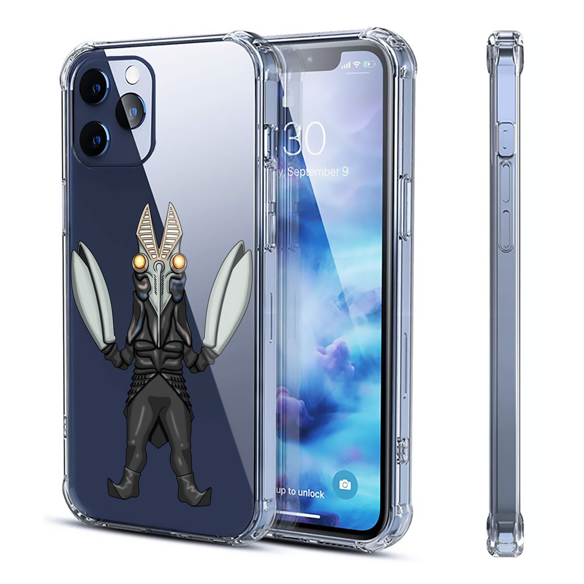 （画像用） ウルトラマン Ultraman 【iPhone 12シリーズ対応】透明スマホケース（クリアソフトケース）